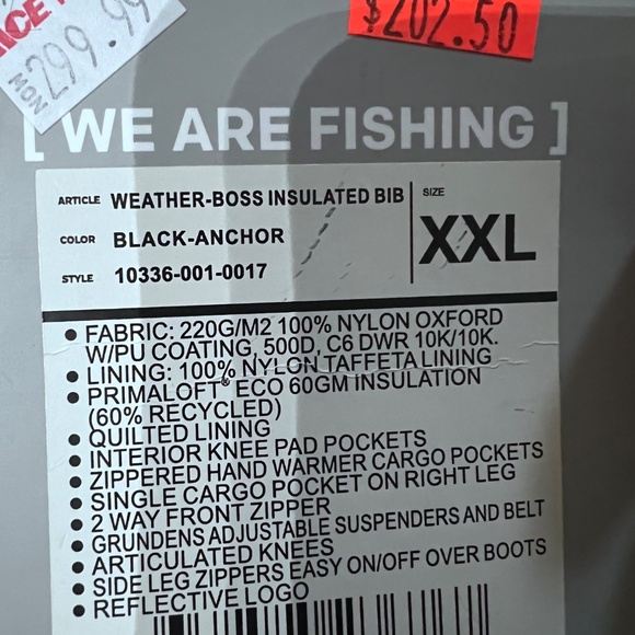 Grunden’s Weather Boss Insulated Bibs - Picture 2 of 2